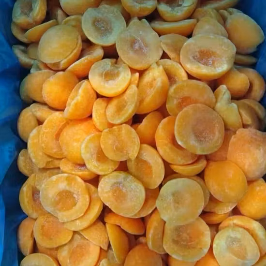 Metà di albicocche congelate di frutta sfusa all'ingrosso IQF per l'esportazione dal fornitore cinese